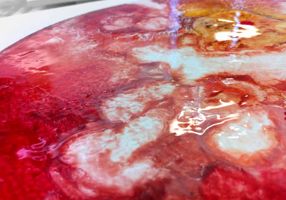 Art, detail of abstract oil painting by Maya Walker