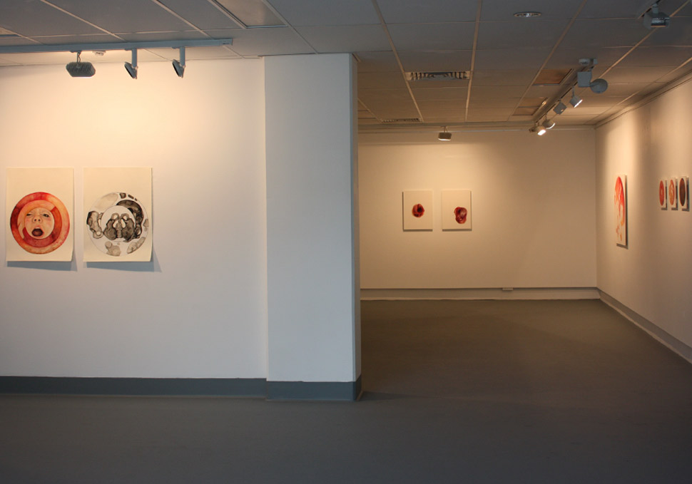 Art, gallery view of paintings by Maya Walker