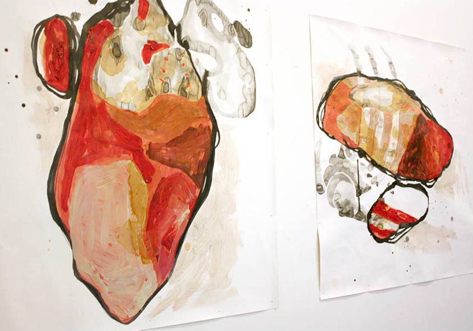 Art, abstract acrylic painting by Maya Walker