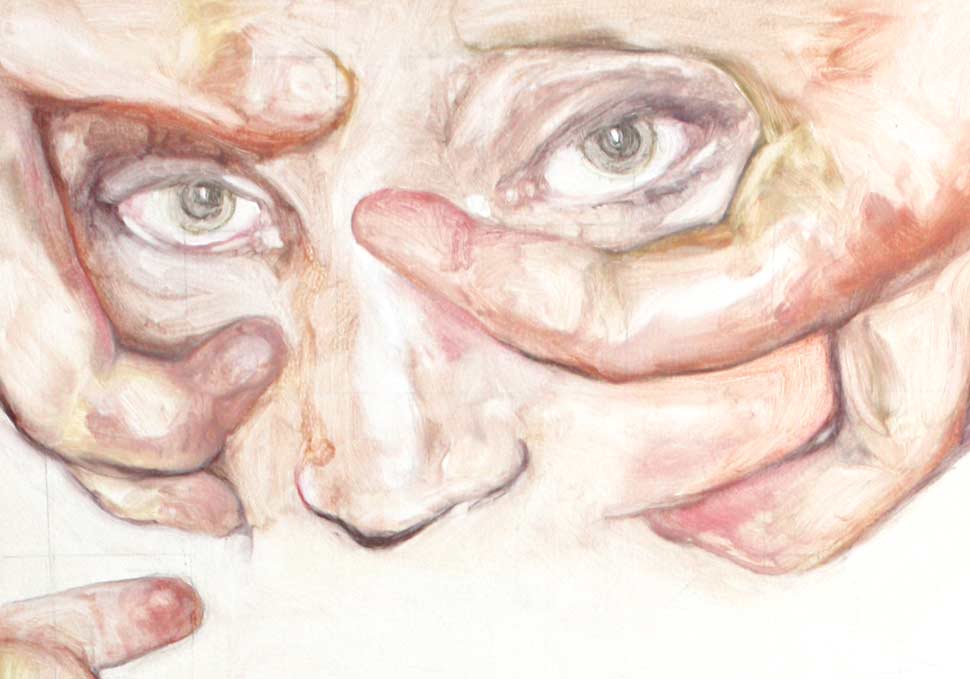 Art, abstract figurative oil painting by Maya Walker