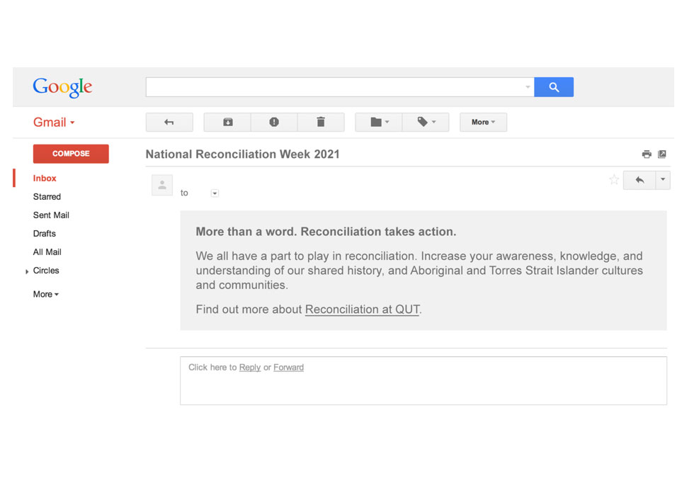 Communication, National Reconciliation Week 2021 email message