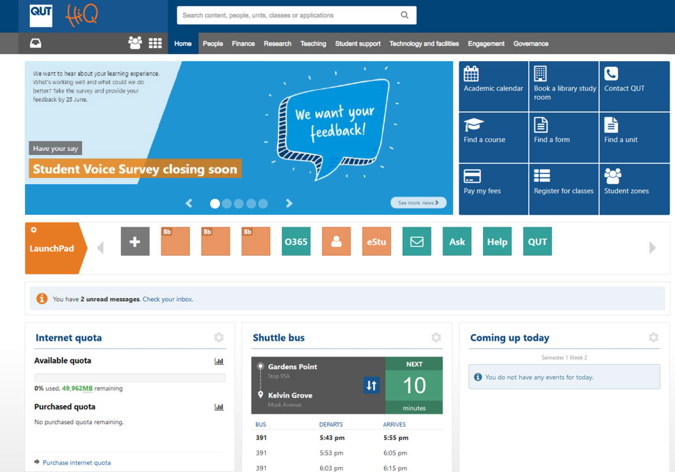Communication, university student survey web banner