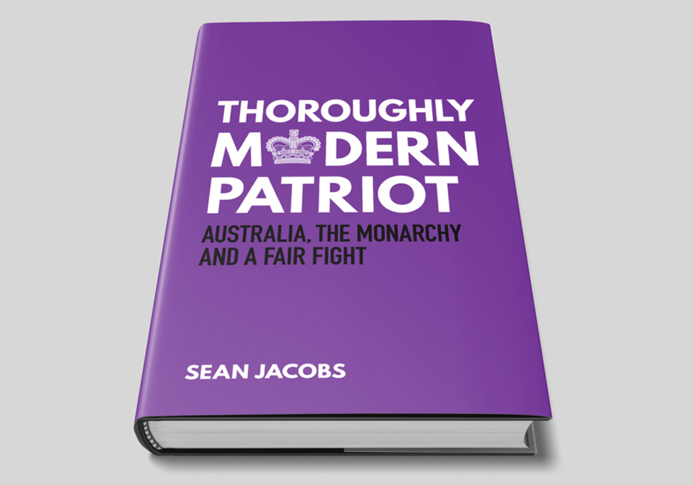 Graphic design, Thoroughly Modern Patriot book cover artwork by Maya Walker