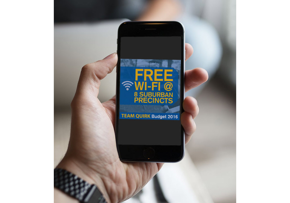 Graphic design, Brisbane City Council Budget 2016 shareable on iPhone by Maya Walker