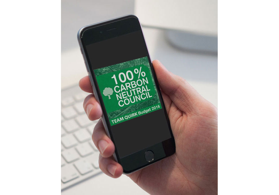 Graphic design, Brisbane City Council Budget 2016 shareable on iPhone by Maya Walker