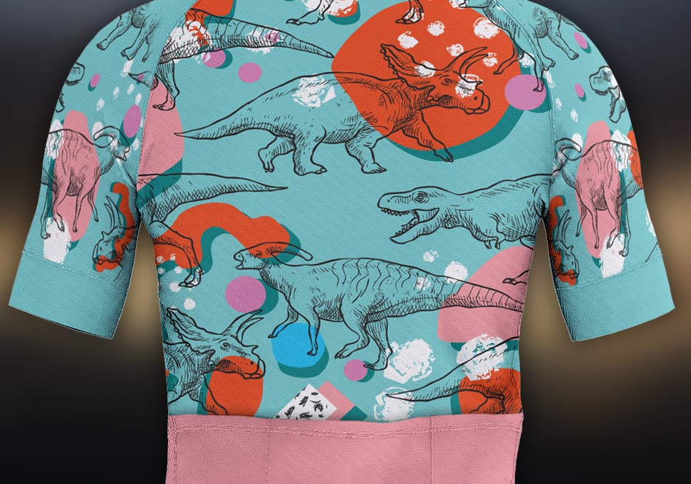 Graphic design, custom cycling kit by Maya Walker