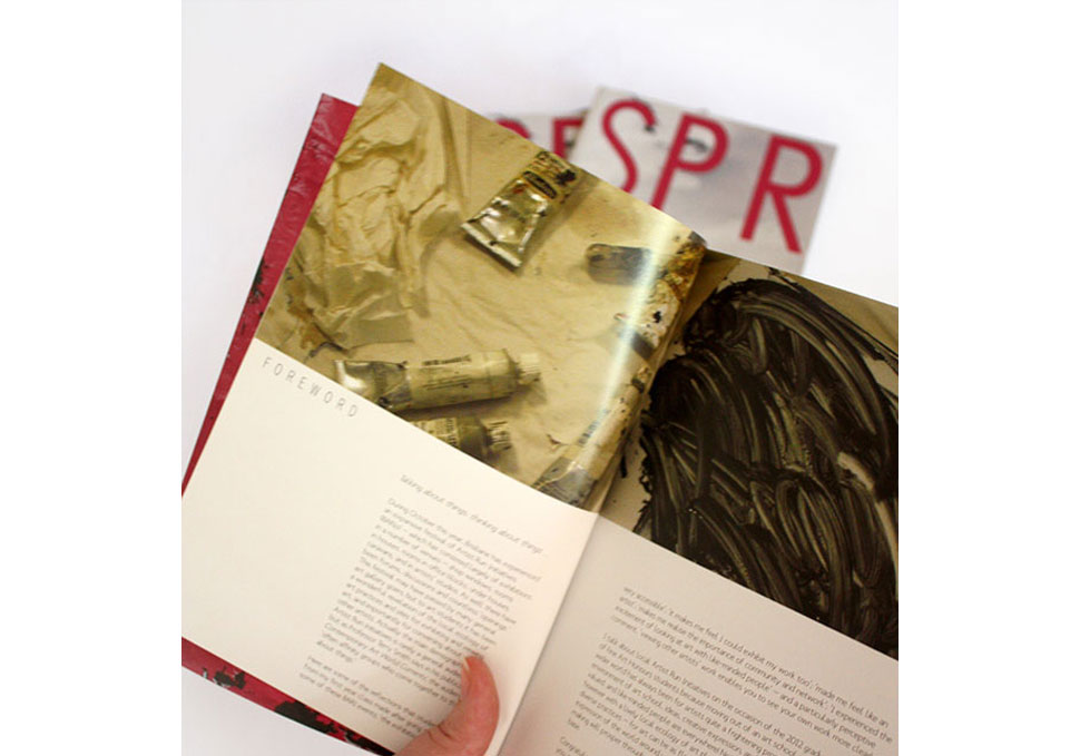 Graphic design, A5 QCA Graduate Exhibition 2012 catalogue inside pages by Maya Walker