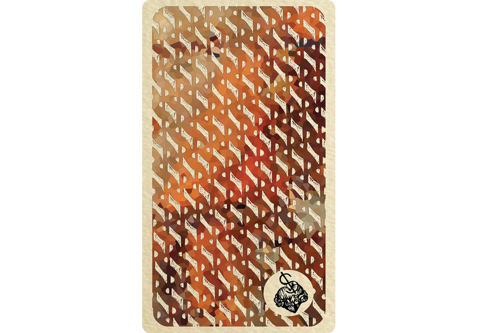 Graphic design, solace card back design by Maya Walker