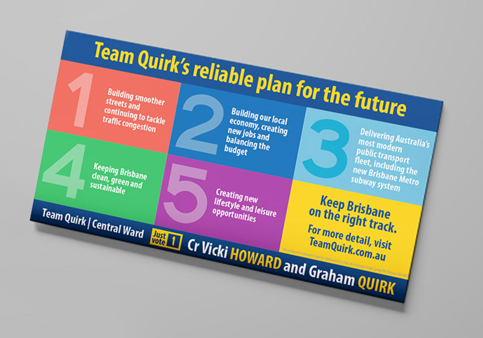 Graphic design, Lord Mayor Graham Quirk DLX by Maya Walker