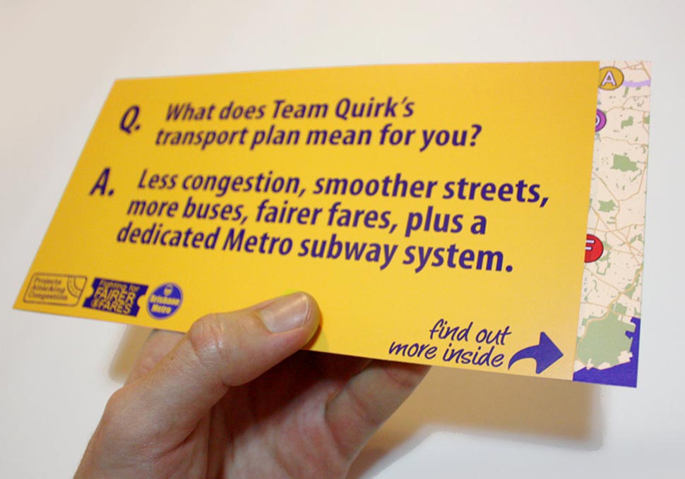 Graphic design, hand holding Lord Mayor Graham Quirk DLX by Maya Walker