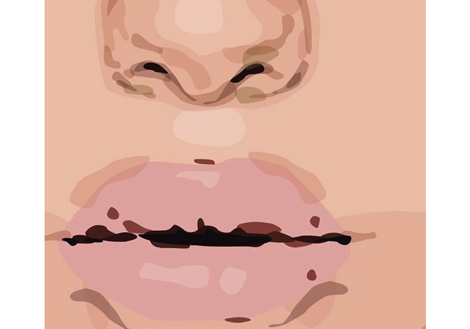 Graphic design, detail view of vector illustration by Maya Walker