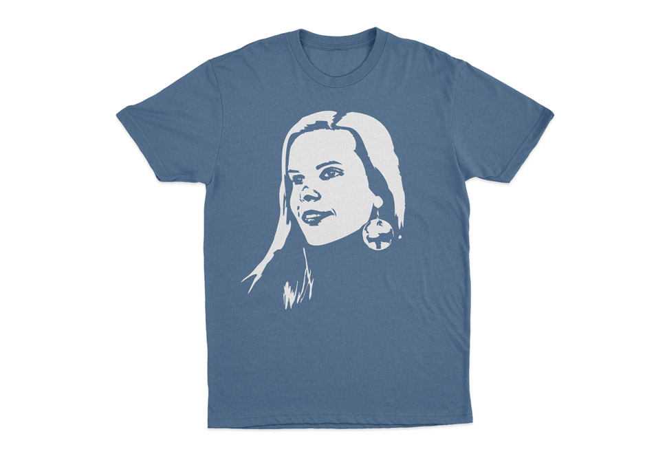 Graphic design, Custom portrait on t-shirt by Maya Walker